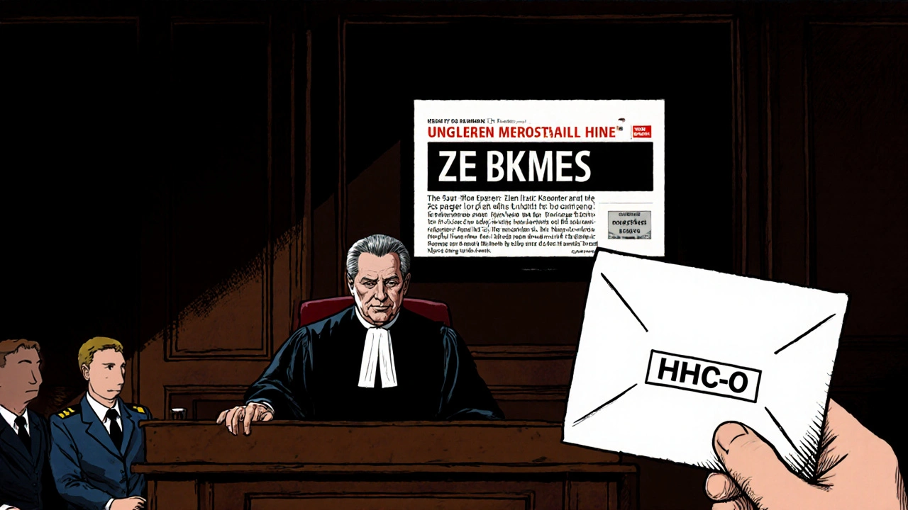 Deutsches Gericht mit HHC-O-Paket, das beschlagnahmt wird