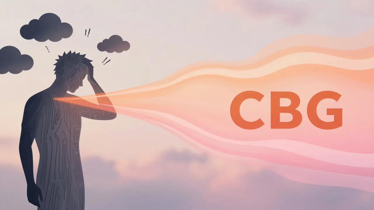 Konzeptuelle Darstellung des Übergangs von Stress zu mentaler Entspannung.