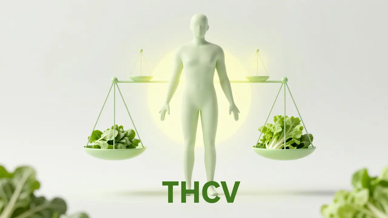 Abstrakte Darstellung von Gesundheit, Fokus und Appetitkontrolle durch THCV