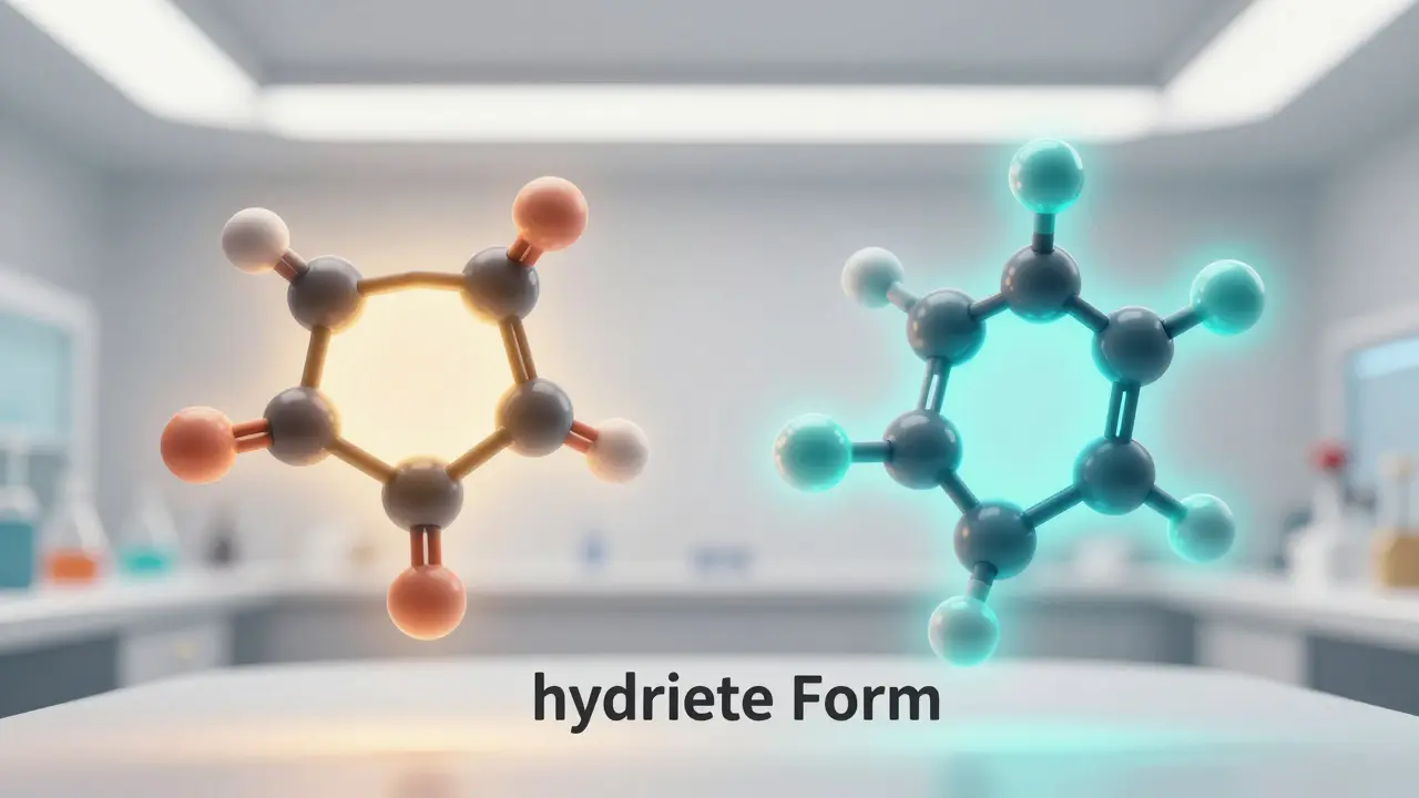 Abstrakter Vergleich von HHC- und H4CBD-Molekülen